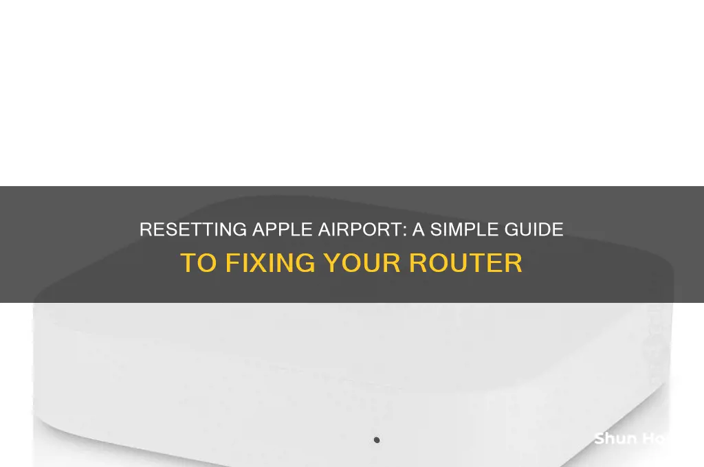 how can i reset my apple airport