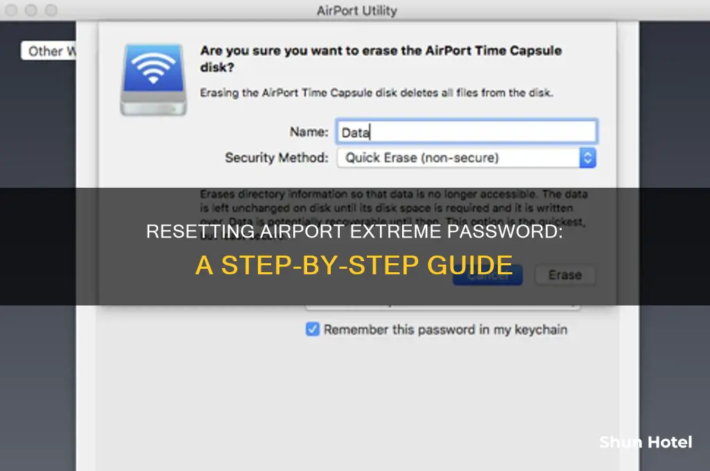 how can i reset the password on my airport extreme