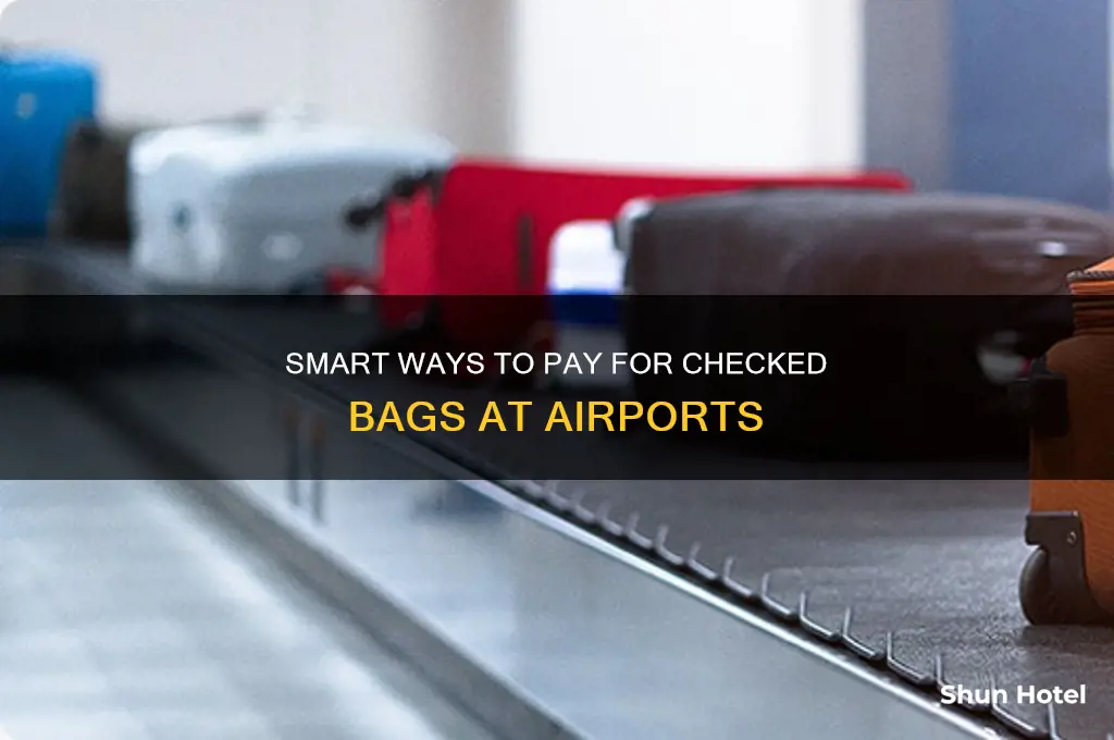 how can you pay for checked bags at the airport