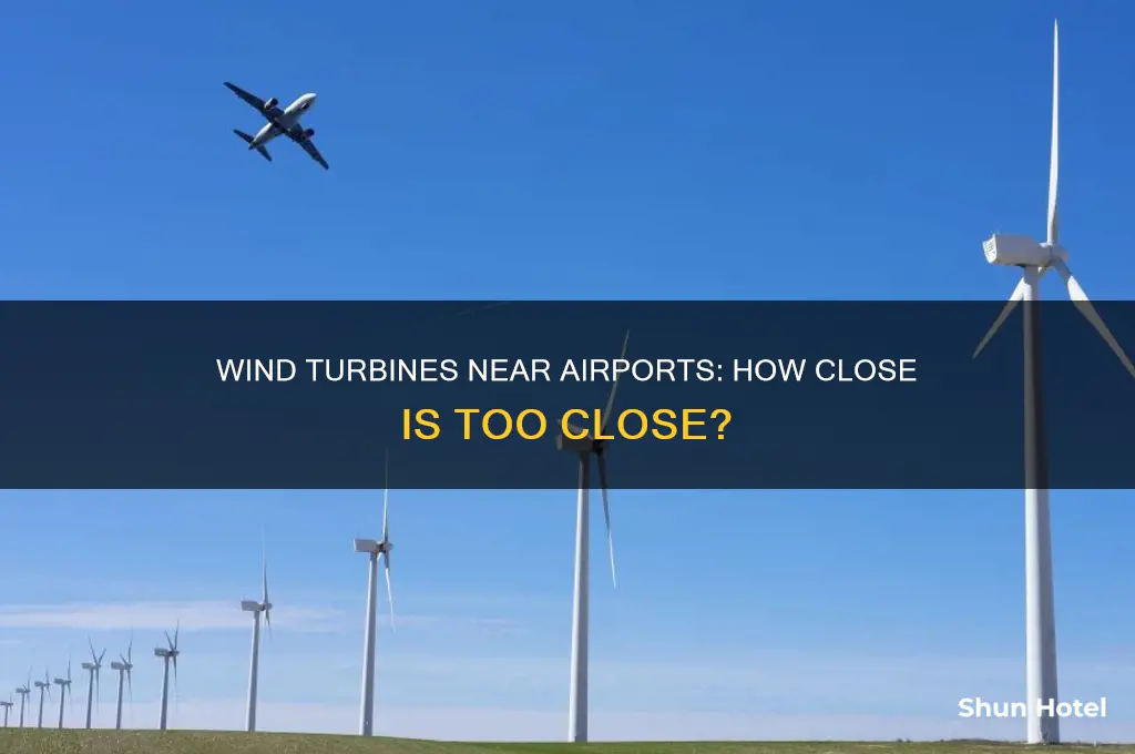 how close can a wind turbine be to an airport