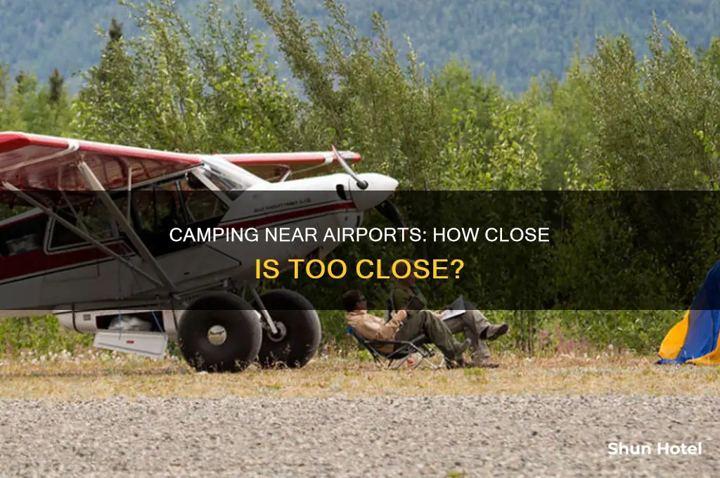 how close can campgrounds be located near airports