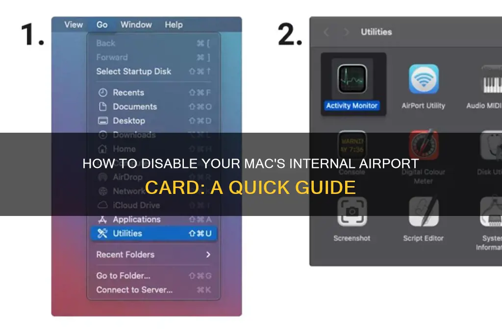 how do i disable internal airport card in my mac