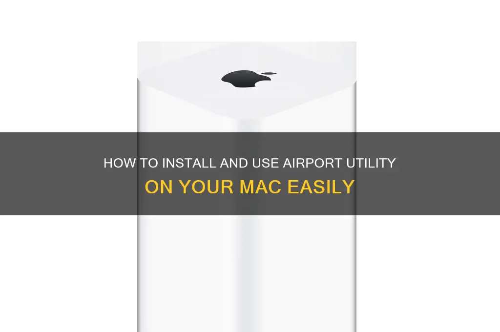how do i get airport utility on my mac