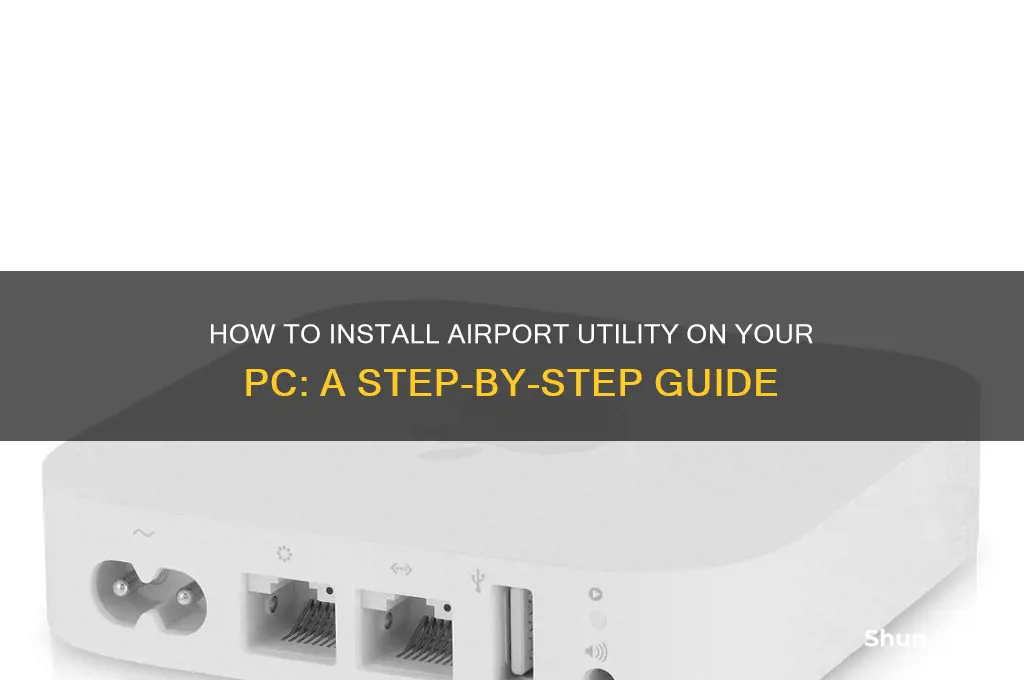 how do i get airport utility on my pc