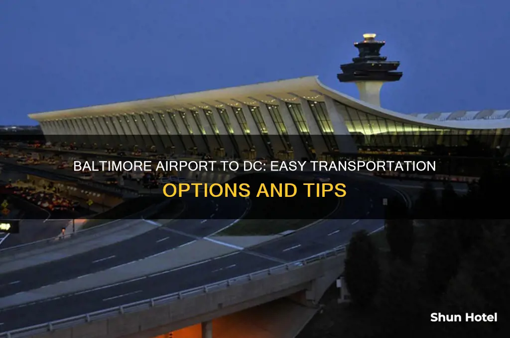 how do i get from baltimore airport to dc
