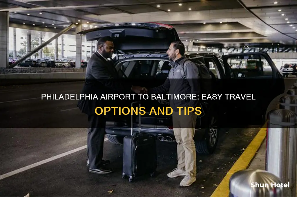 how do i get from philadelphia airport to baltimore