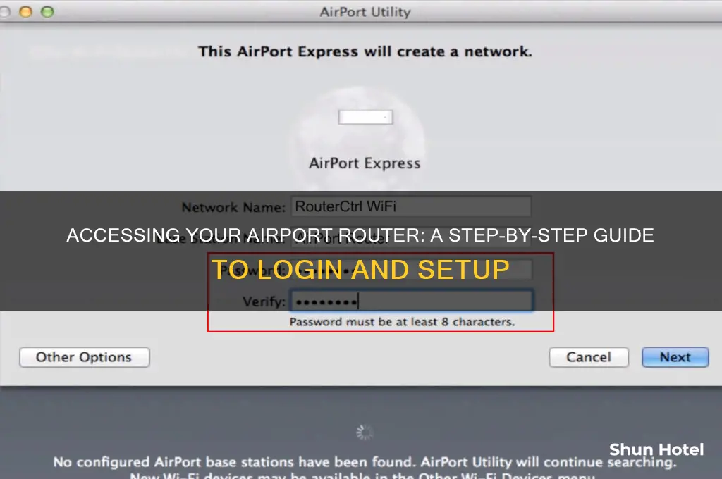 how do i get into my airport router