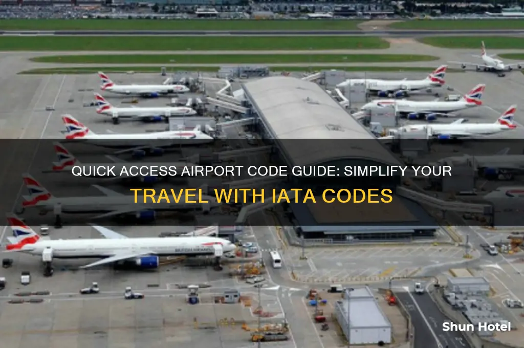 how do i get my quick access airport code thing