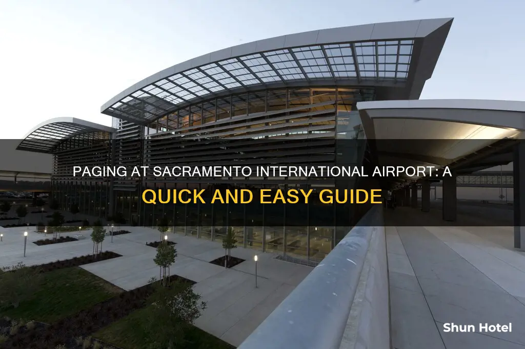 how do i page somebody at sacramento international airport
