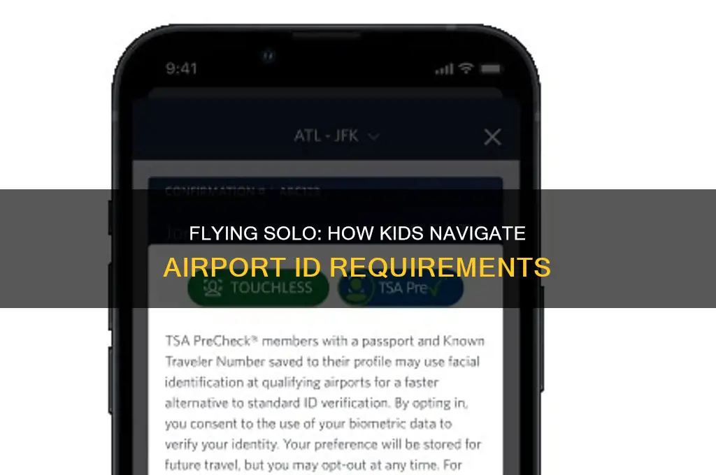 how do kids id at airport to fly