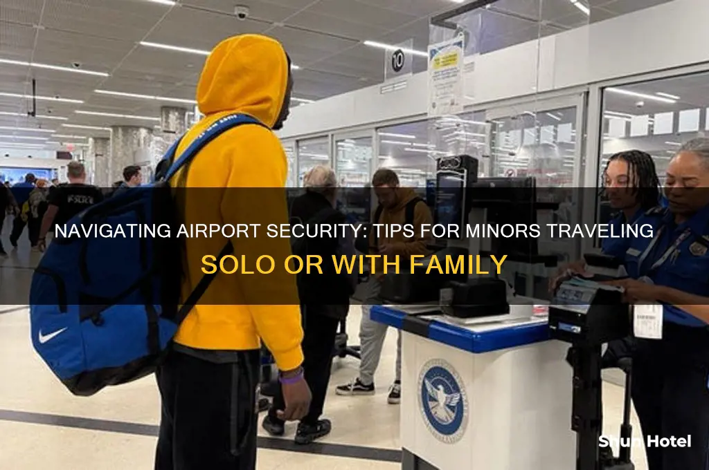 how do minors get through airport security