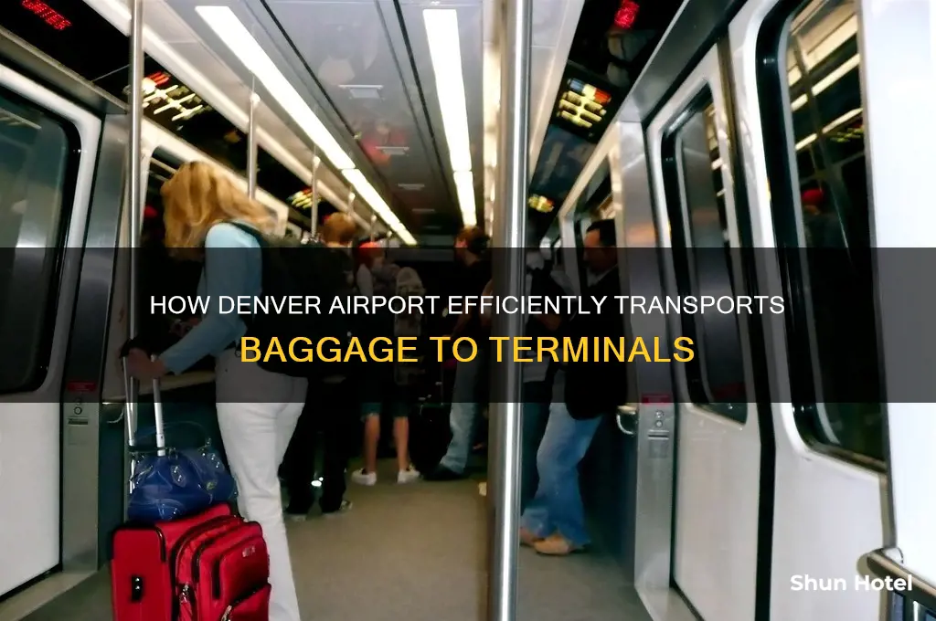 how do the baggage get to terminals at denver airport