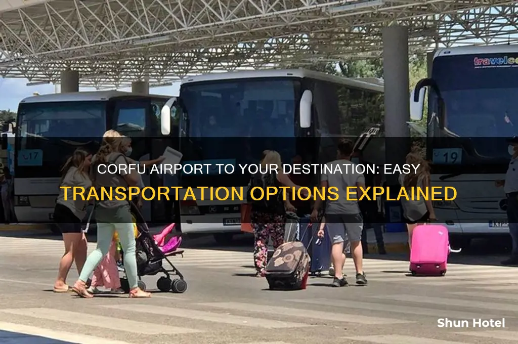 how do we get from the airport in corfu