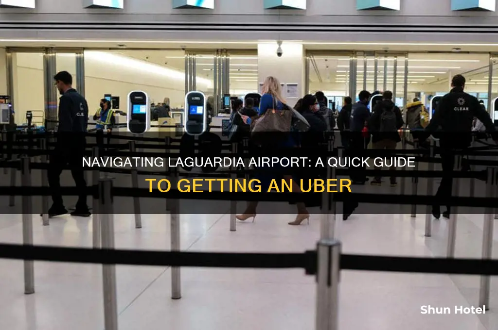 how do you get an uber at laguardia airport