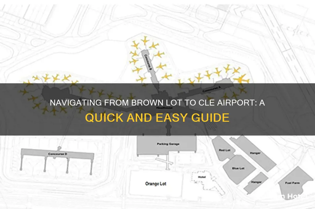 how do you get from brown lot to cle airport
