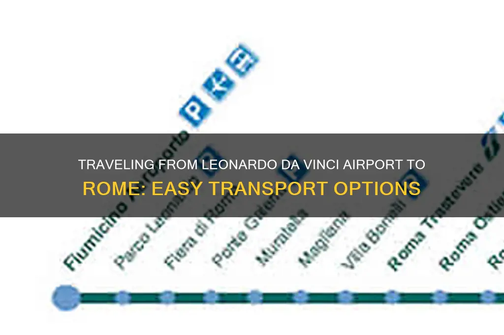 how do you get from leonardo davinci airport to rome