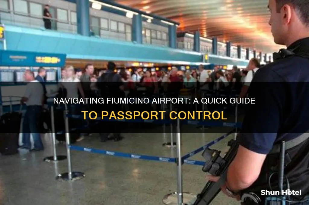 how do you get to passport control in fiumicino airport