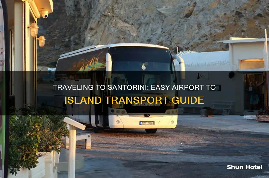 how do you get to santorinin from airport