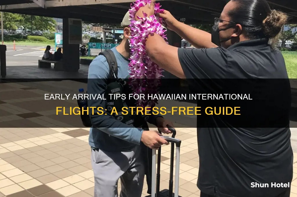 how early arrive at airport for international flight hawaiian