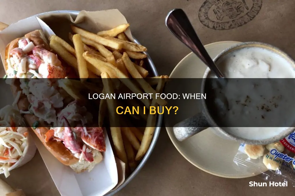 how early can i buy food at logan airport