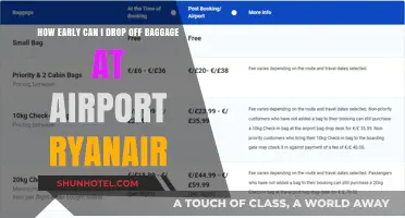Best time to beat the rush and drop off Ryanair baggage