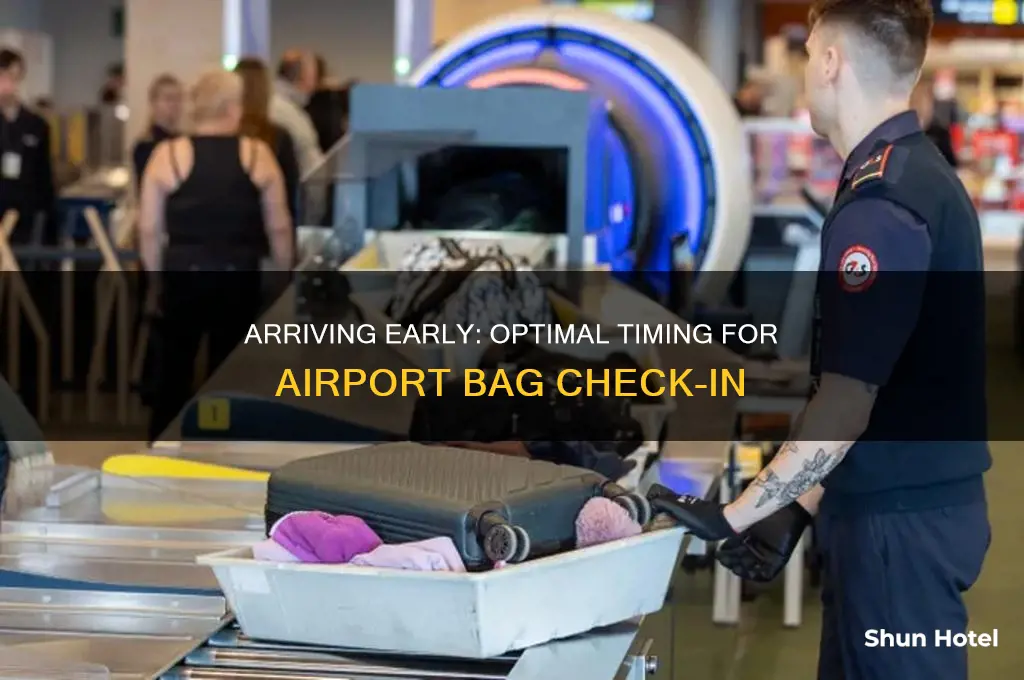 how early do you get to airport to check bags