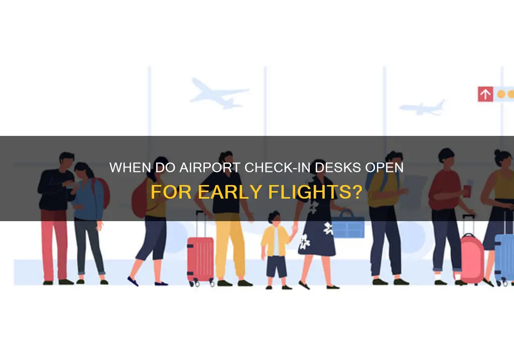 how early does desk at airport open for flight