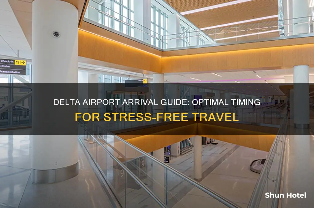 how early should i get to airport delta