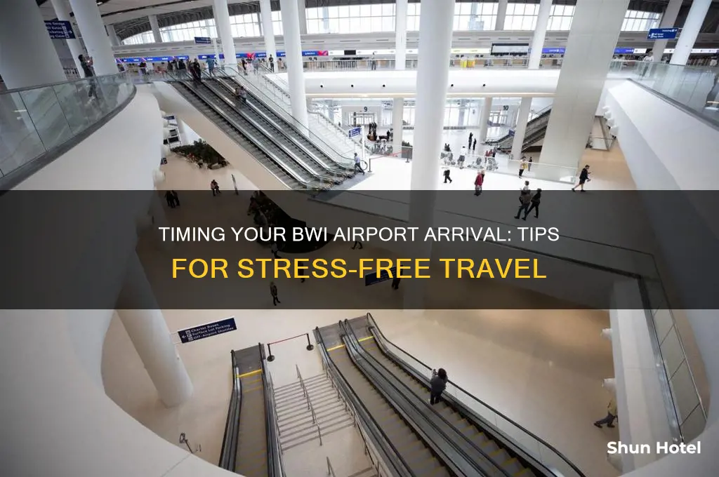 how early should i get to bwi airport