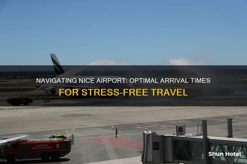 how early should i get to nice airport