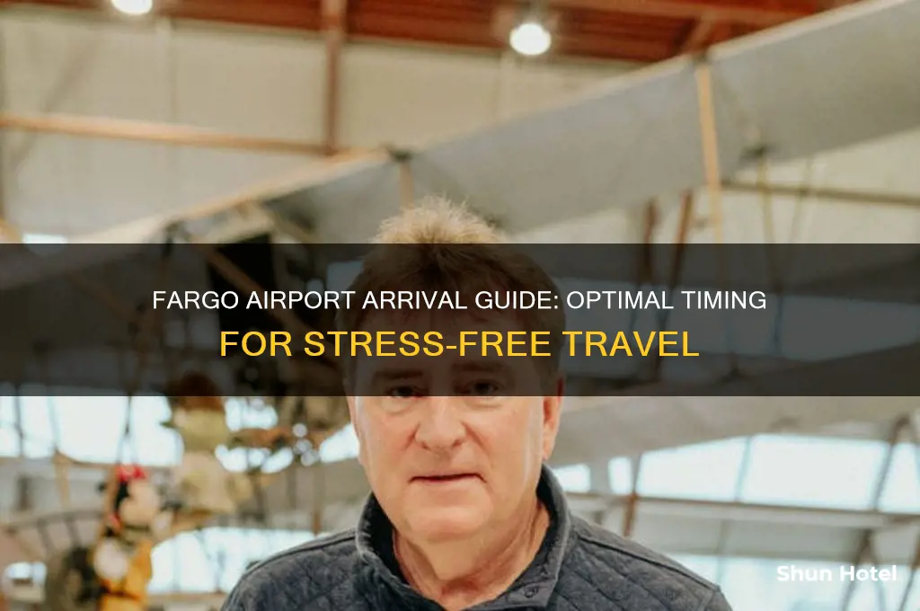 how early should i get to the fargo airport