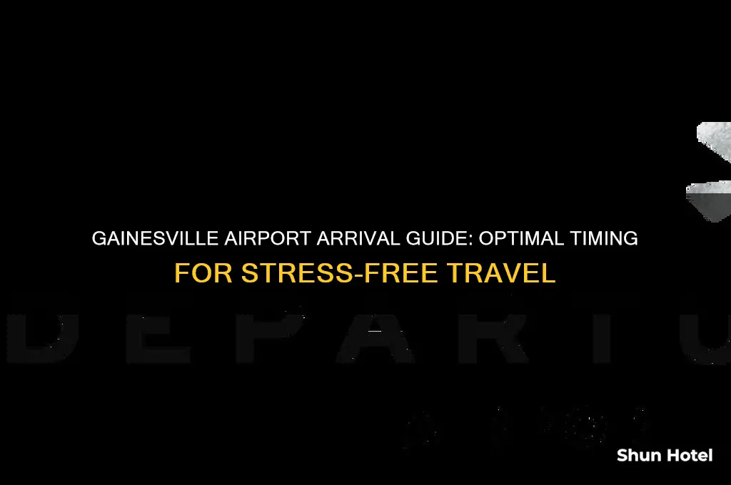how early should i get to the gainesville airport