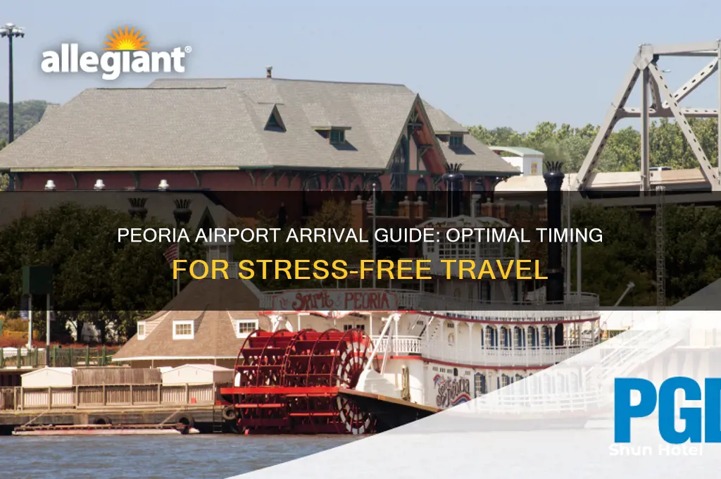 how early should i get to the peoria airport