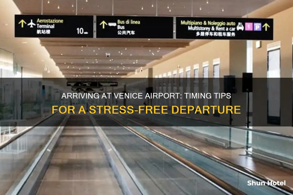 how early should i get to venice airport