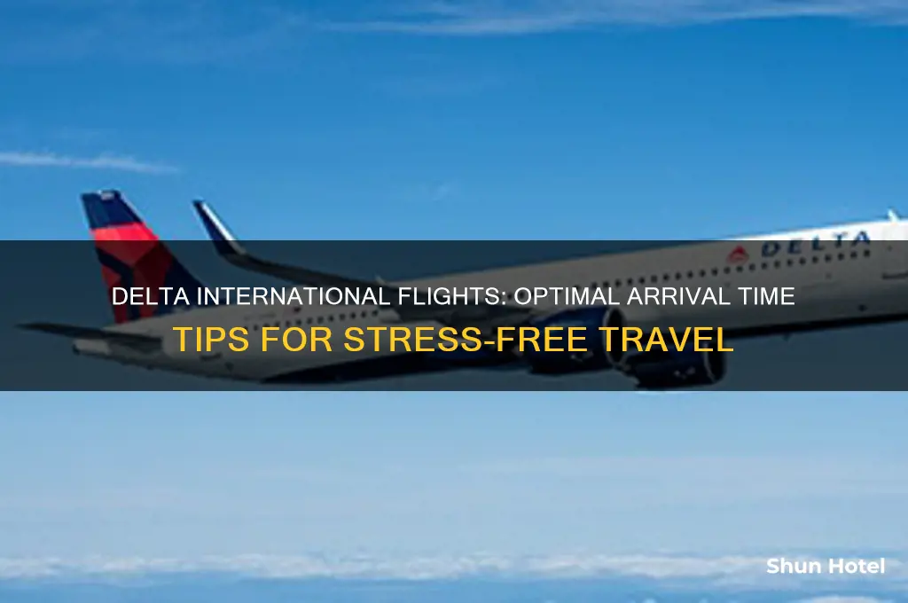how early to arrive at airport for international flight delta