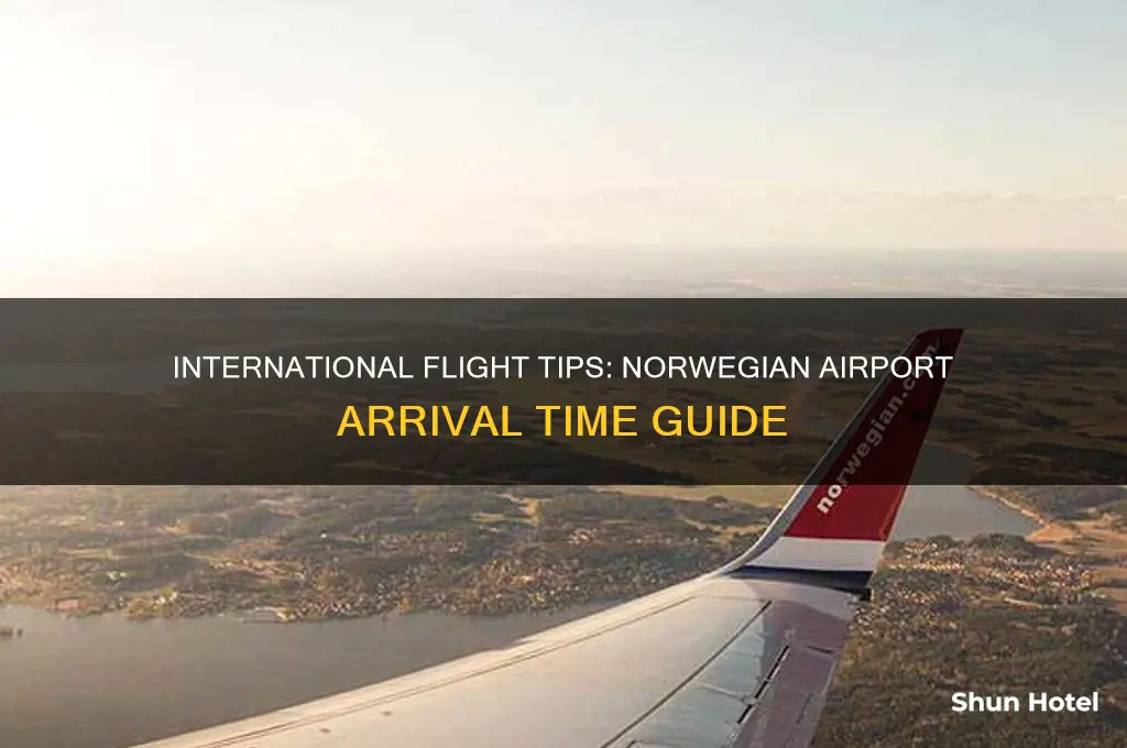 how early to arrive at airport for international flight norwegian