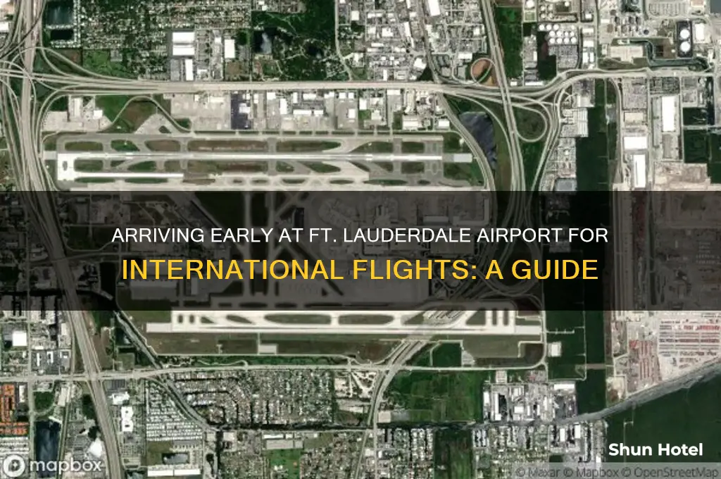 how early to arrive ft lauderdale airport international flight