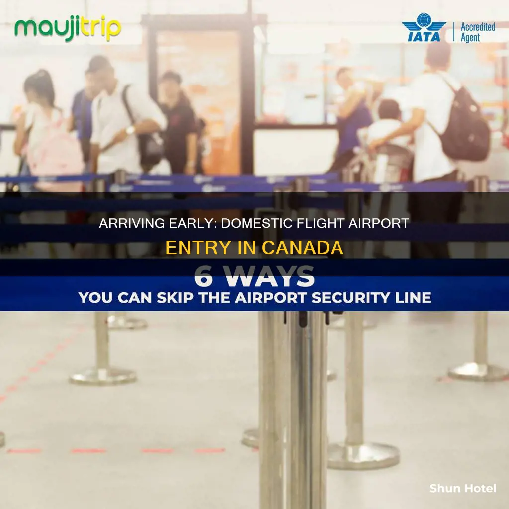 how early to be at airport for domestic flight canada