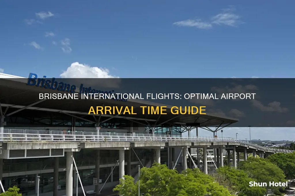 how early to get to airport for international flight brisbane