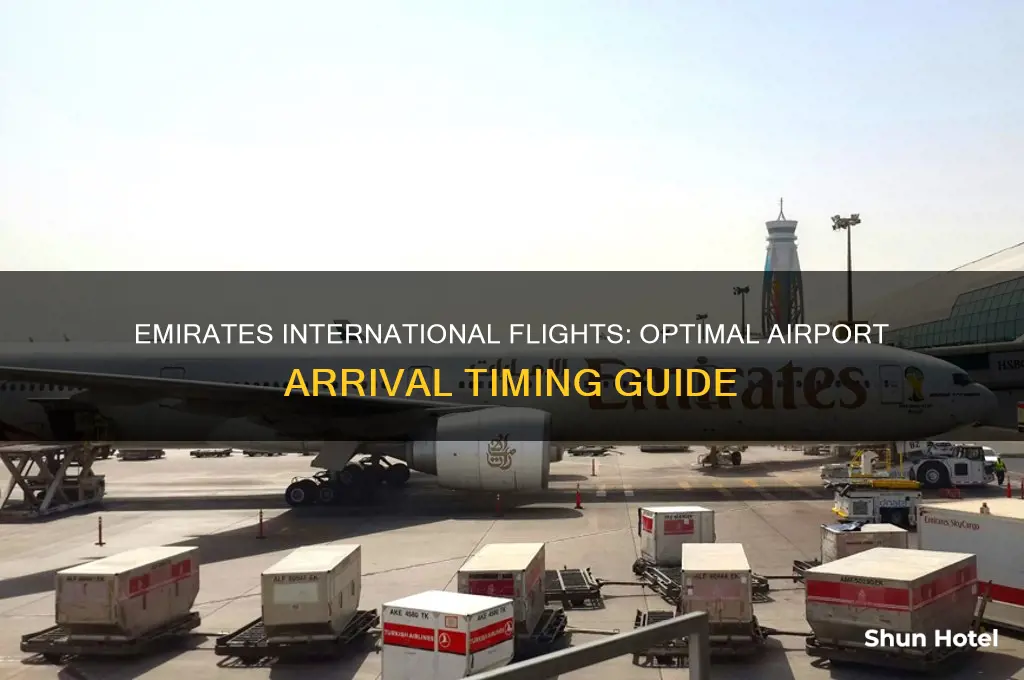 how early to get to airport for international flight emirates