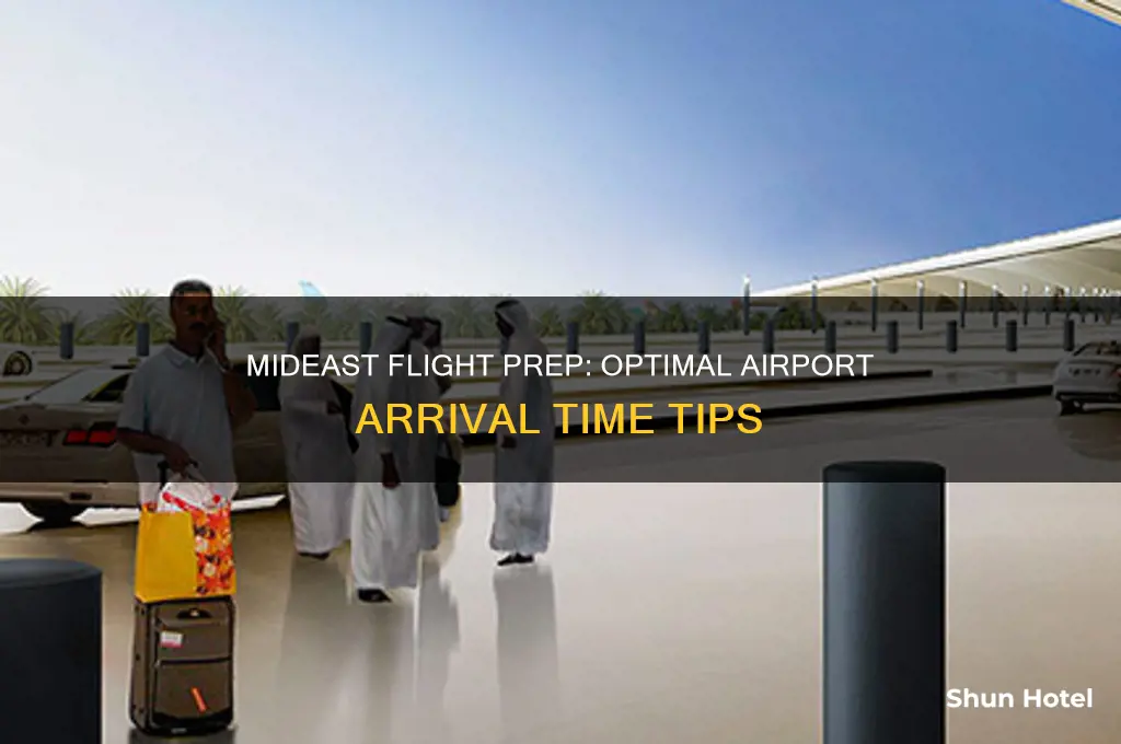 how early to get to airport for mideast flight