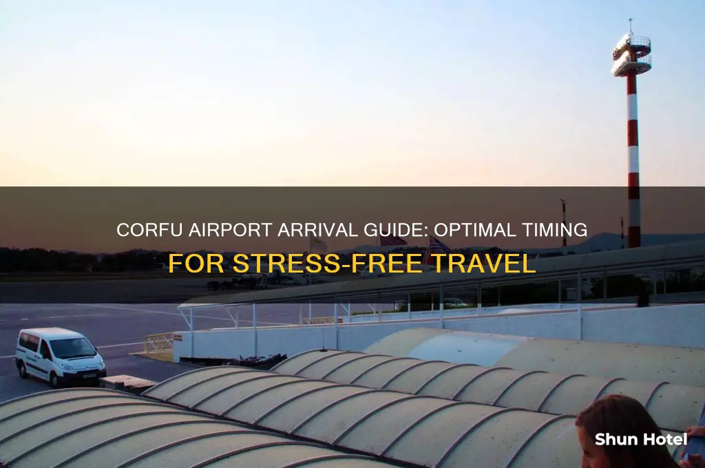 how early to get to corfu airport