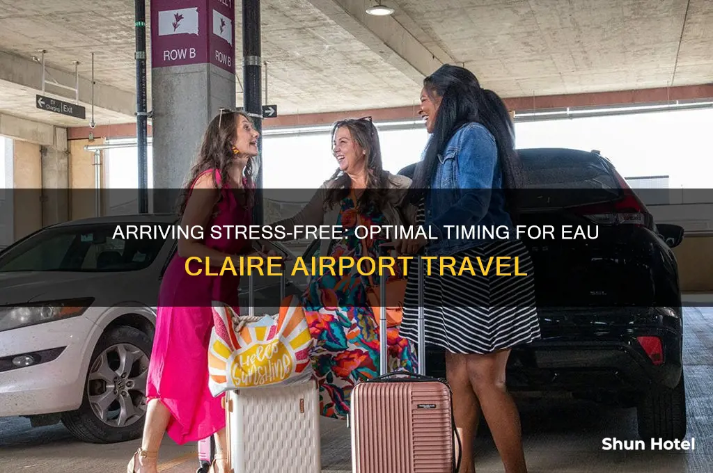 how early to get to eau claire airport