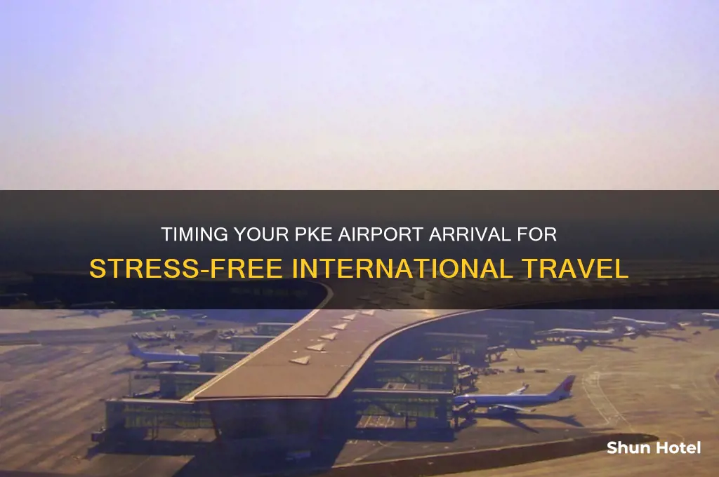 how early to get to pke airport before international flight
