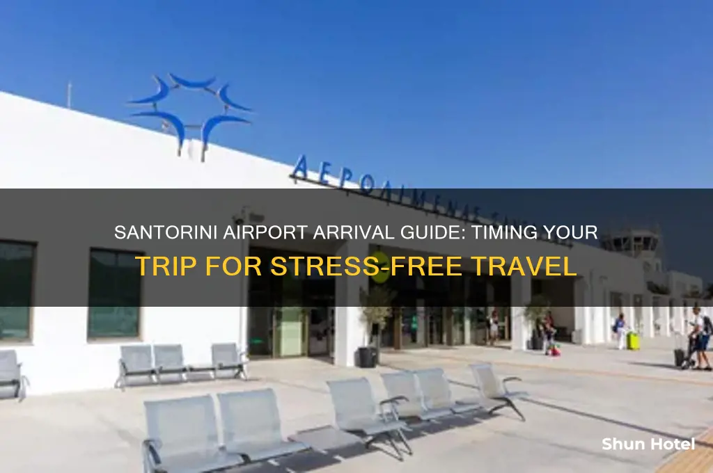 how early to get to santorini airport