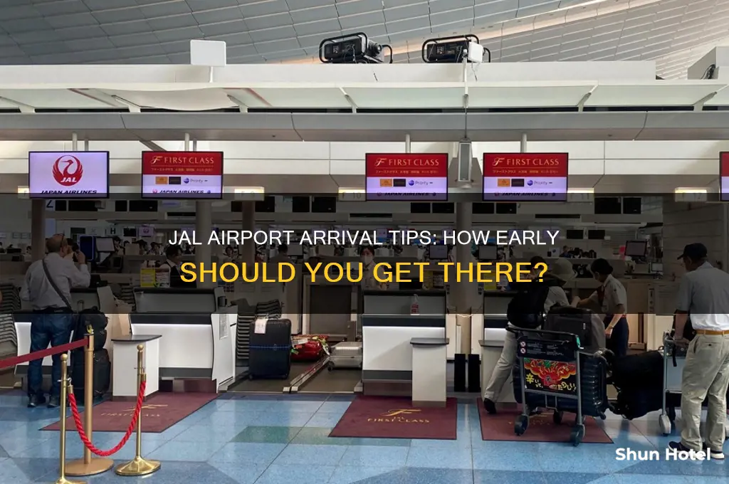 how early to get to the airport jal