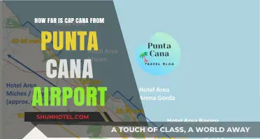 Cap Cana's Distance from Punta Cana International Airport