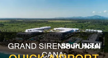 how far is grand sirenis punta cana from airport