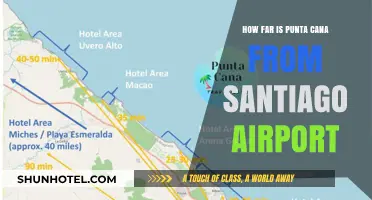 Punta Cana: Distance from Santiago Airport