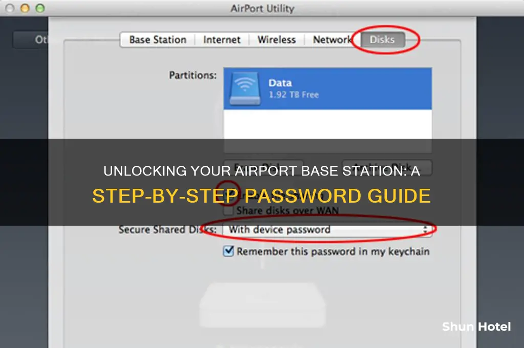 how i get airport base station password